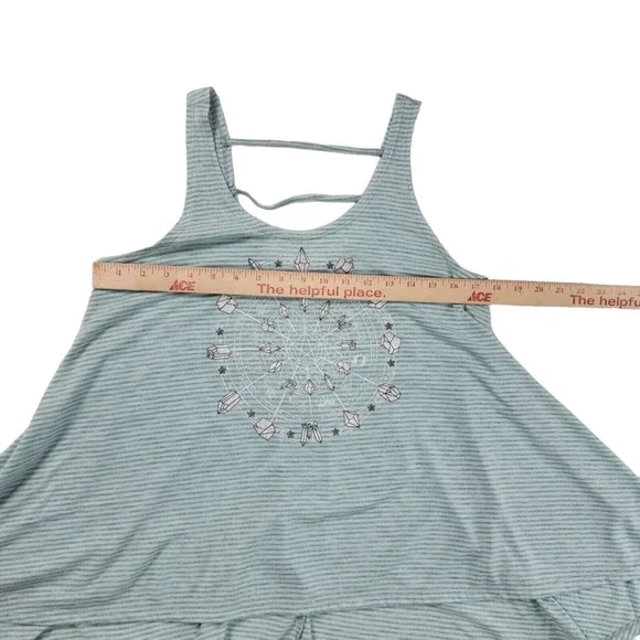 Tunic Tank Top Shirt Junior M Sz 7-9 Zodiac Healing Crystals Sleeveless Striped - Picture 10 of 16
